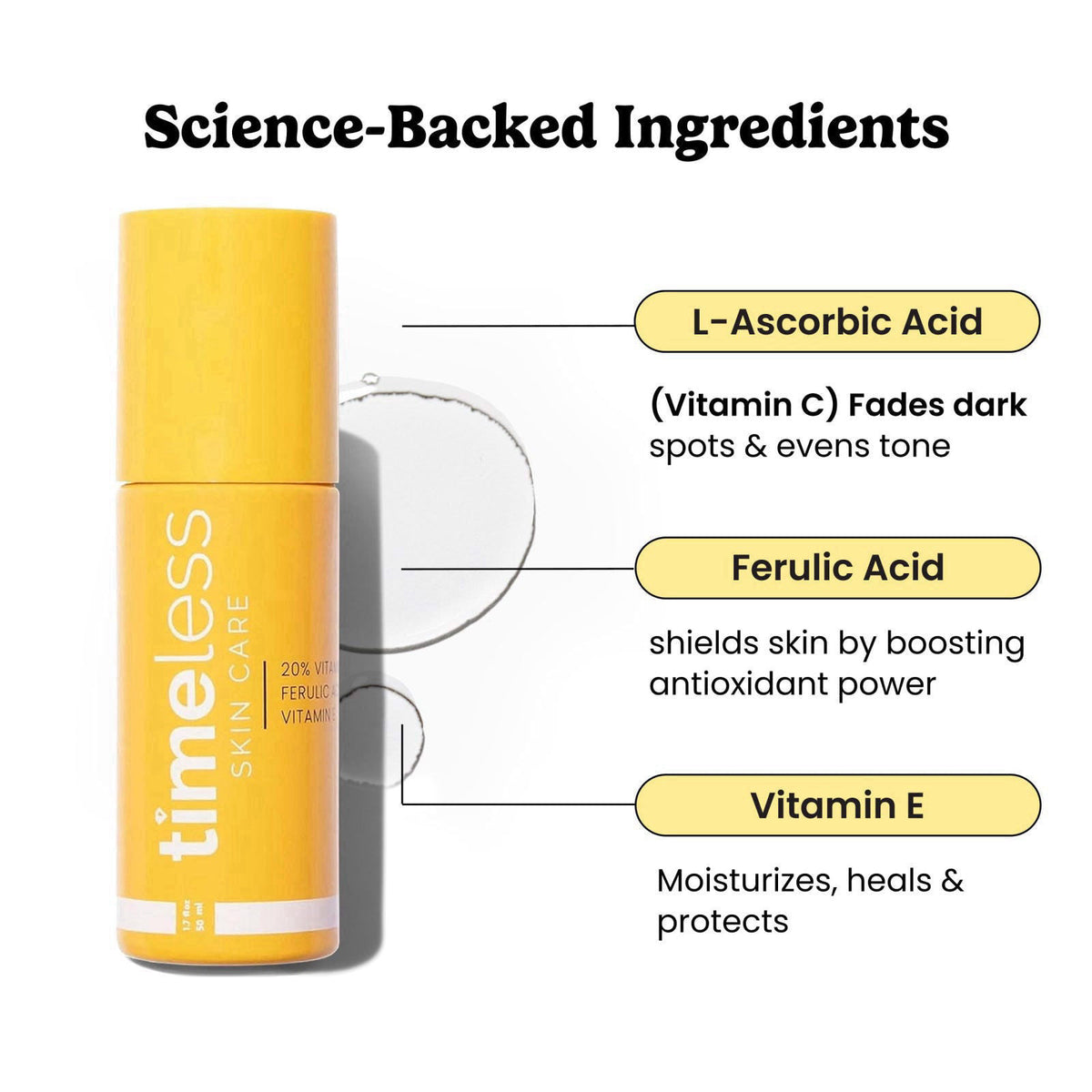 Timeless Skin Care Timeless 20% Vitamin C + E Ferulic Acid Serum, Antioxidant, 1.7 fl oz – close-up detail