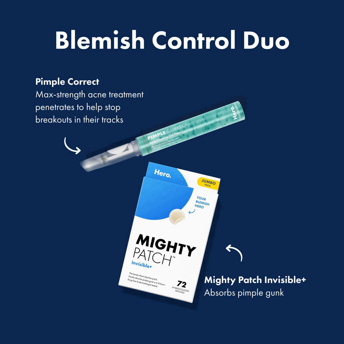 Hero Cosmetics Mighty Patch Invisible+ Daytime Acne Pimple Patch, 72 Ct – alternate angle