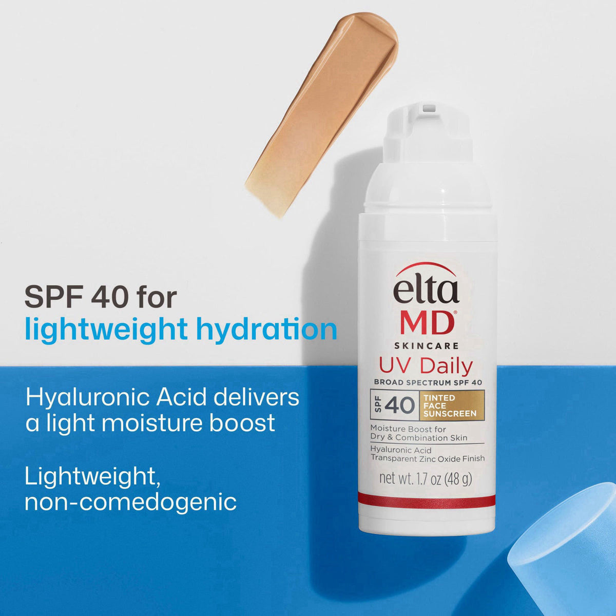 EltaMD UV Daily SPF 40 Face Sunscreen Moisturizer – close-up detail in Tinted
