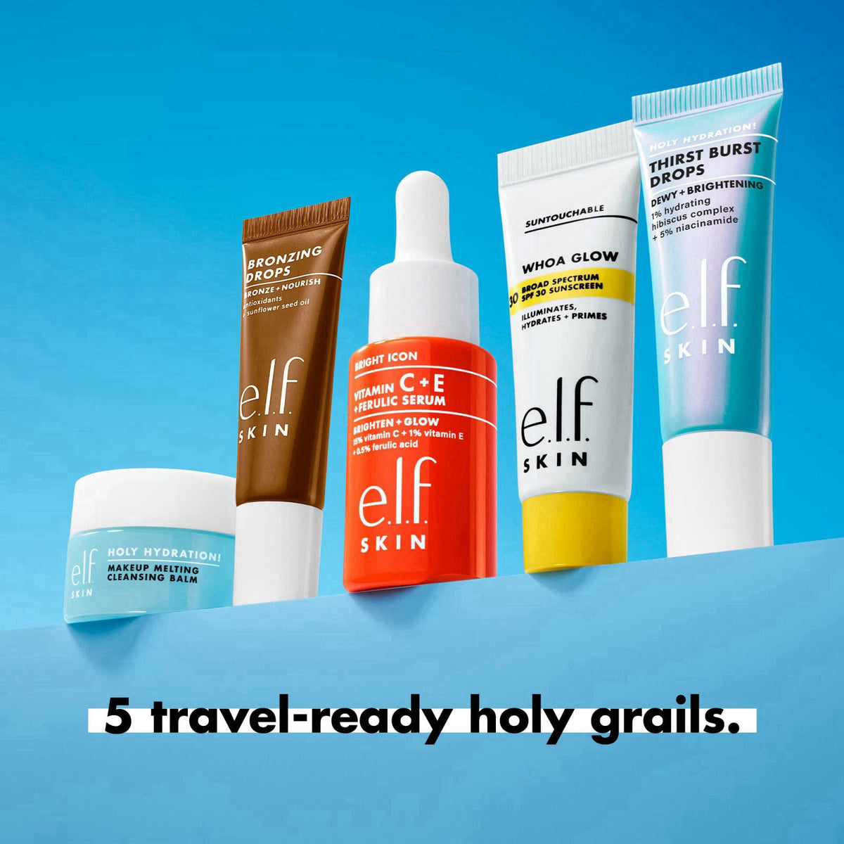 e.l.f. SKIN Best & Obsessed Skincare Kit – back view and specifications