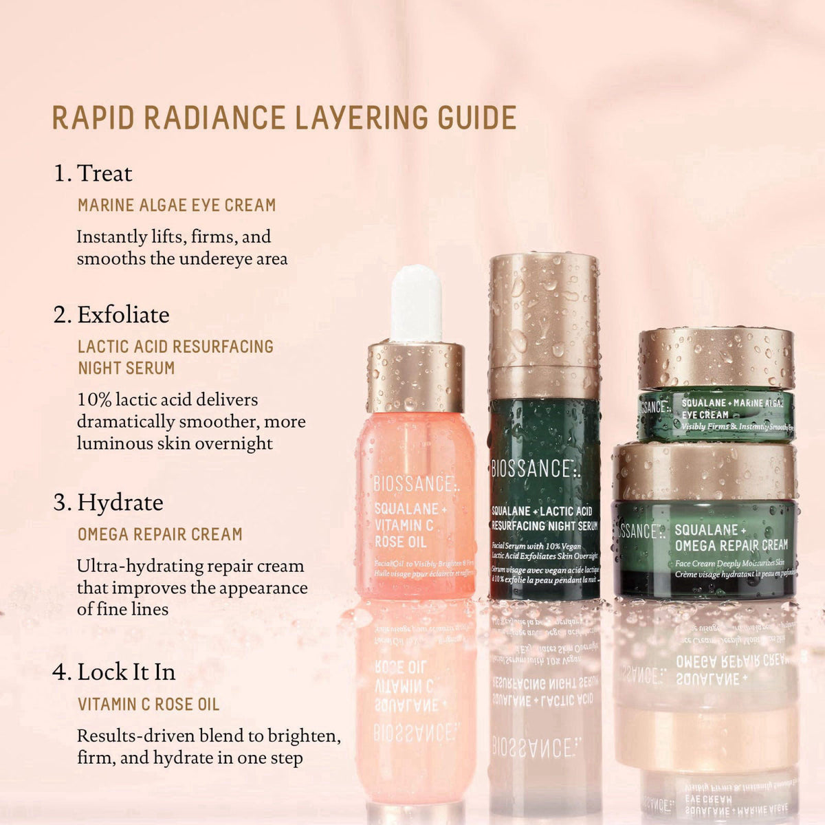 BIOSSANCE Rapid Radiance Set - Clean Skincare Gift for Glowing Skin – close-up detail