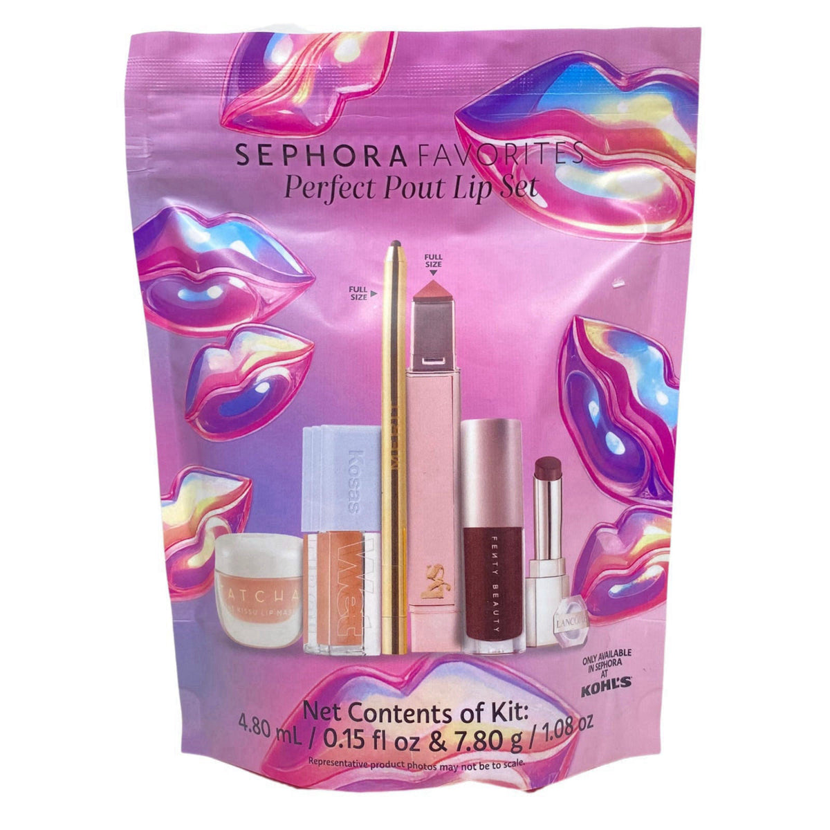 SEPHORA Favorites Perfect Pout 6-Piece Lip Set – packaging and label