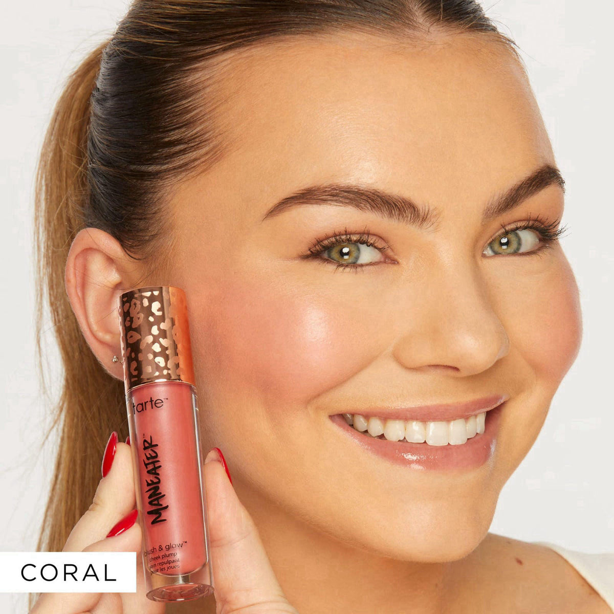 tarte maneater blush & glow cheek plump – Lightweight Cheek Tint & Illuminator with Coconut Water, Hyaluronic Acid & Vit