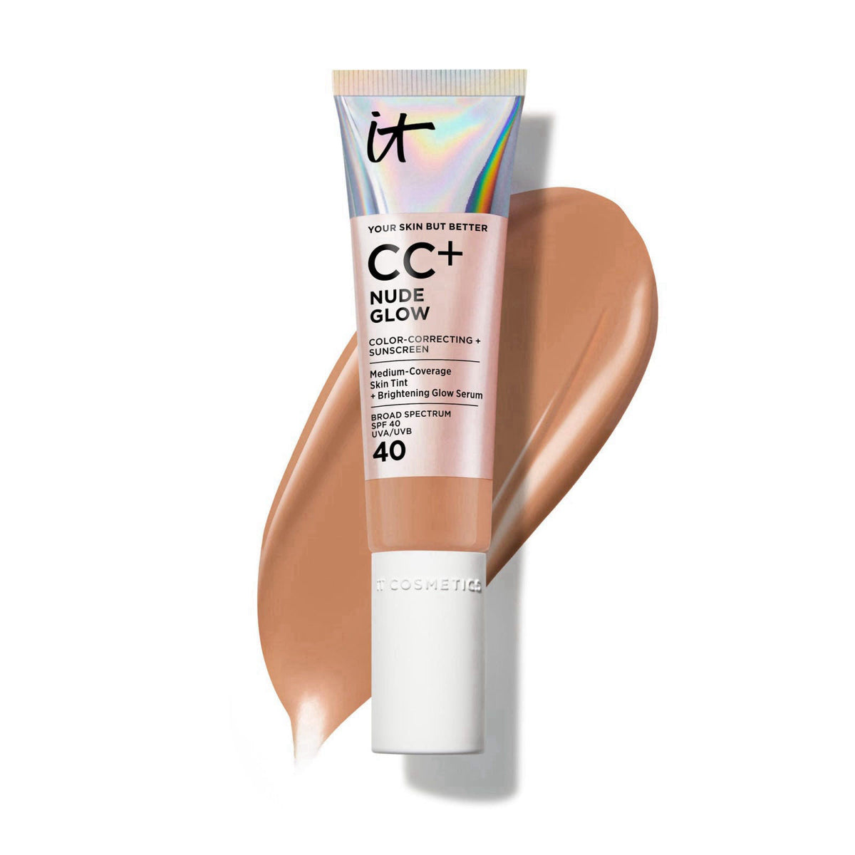 IT Cosmetics CC+ Cream Nude Glow Foundation with SPF 40 - Healthy Glow Tint – product photo (Foundation)