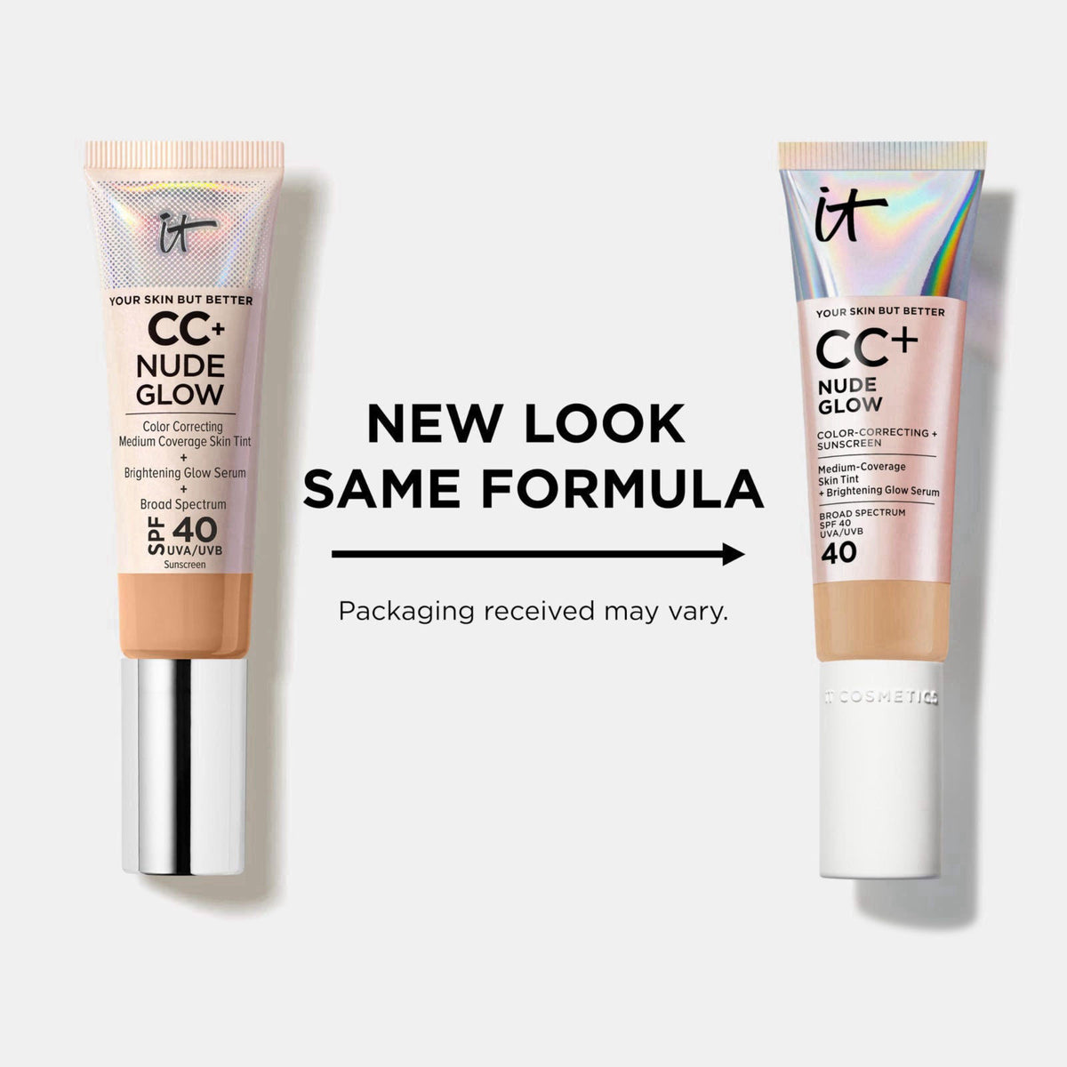 IT Cosmetics CC+ Cream Nude Glow Foundation with SPF 40 - Healthy Glow Tint – alternate angle