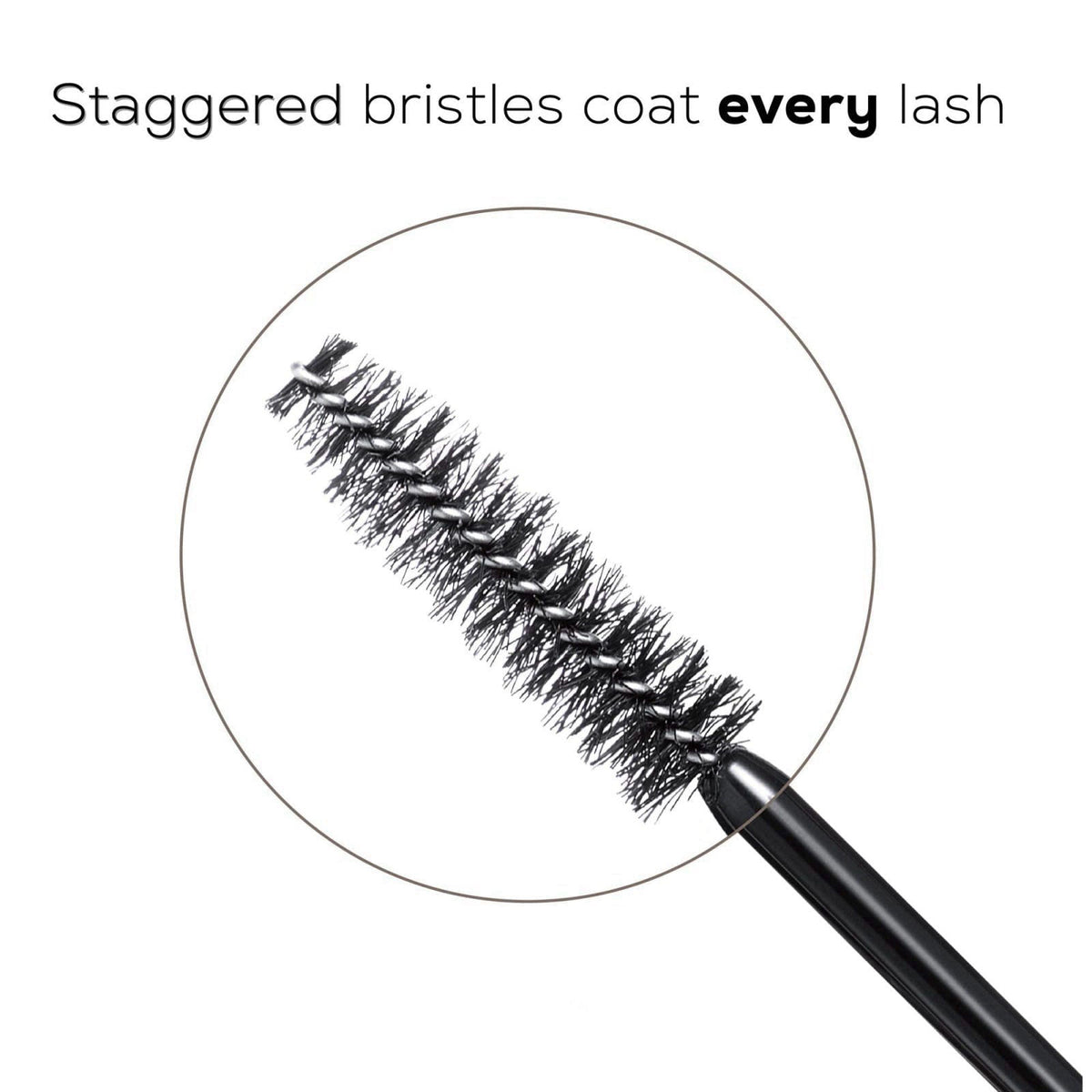 bareMinerals Lashtopia Mega Volume Mascara, Ultimate Black, 0.4 oz – back view and specifications