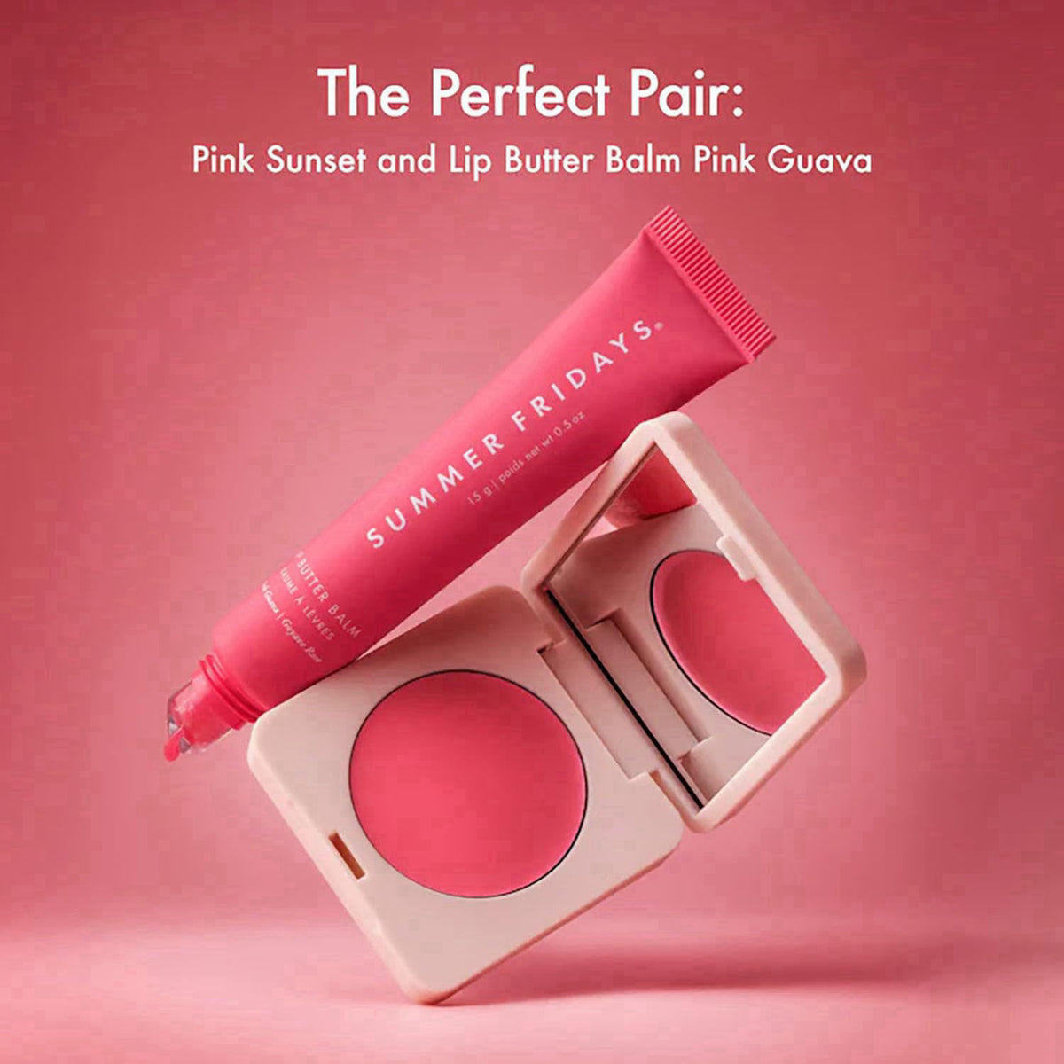 Summer Fridays Blush Butter Balm - Skincare-Infused Hydrating Cream Blush with Hyaluronic Acid, Ceramides, & Shea Butter