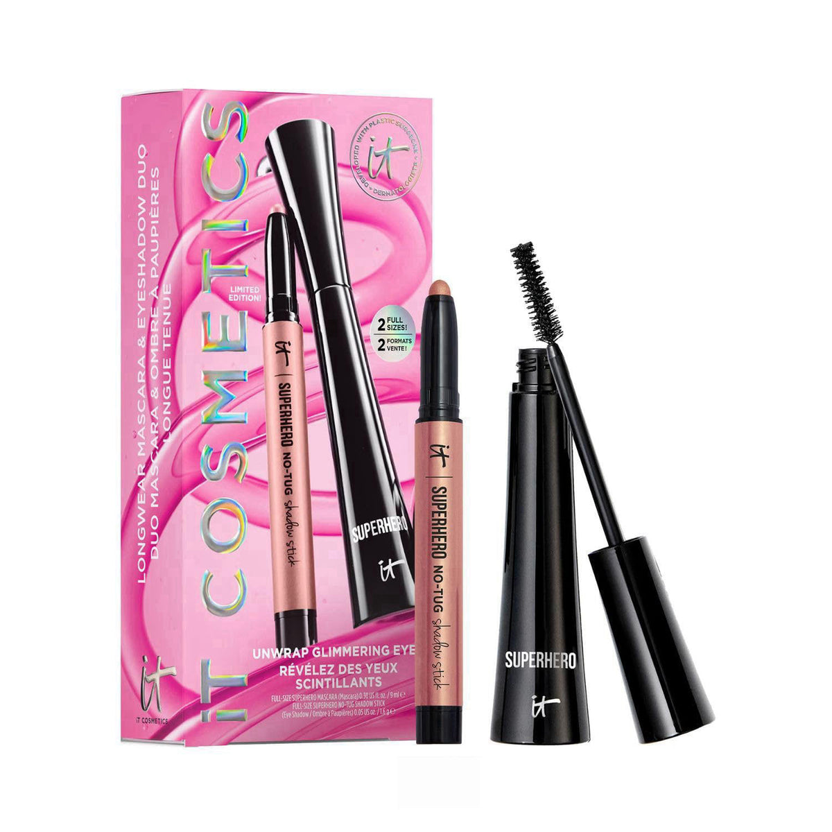 IT Cosmetics Superhero Elastic Stretch Volumizing + Lengthening Mascara – product photo (Makeup Sets)