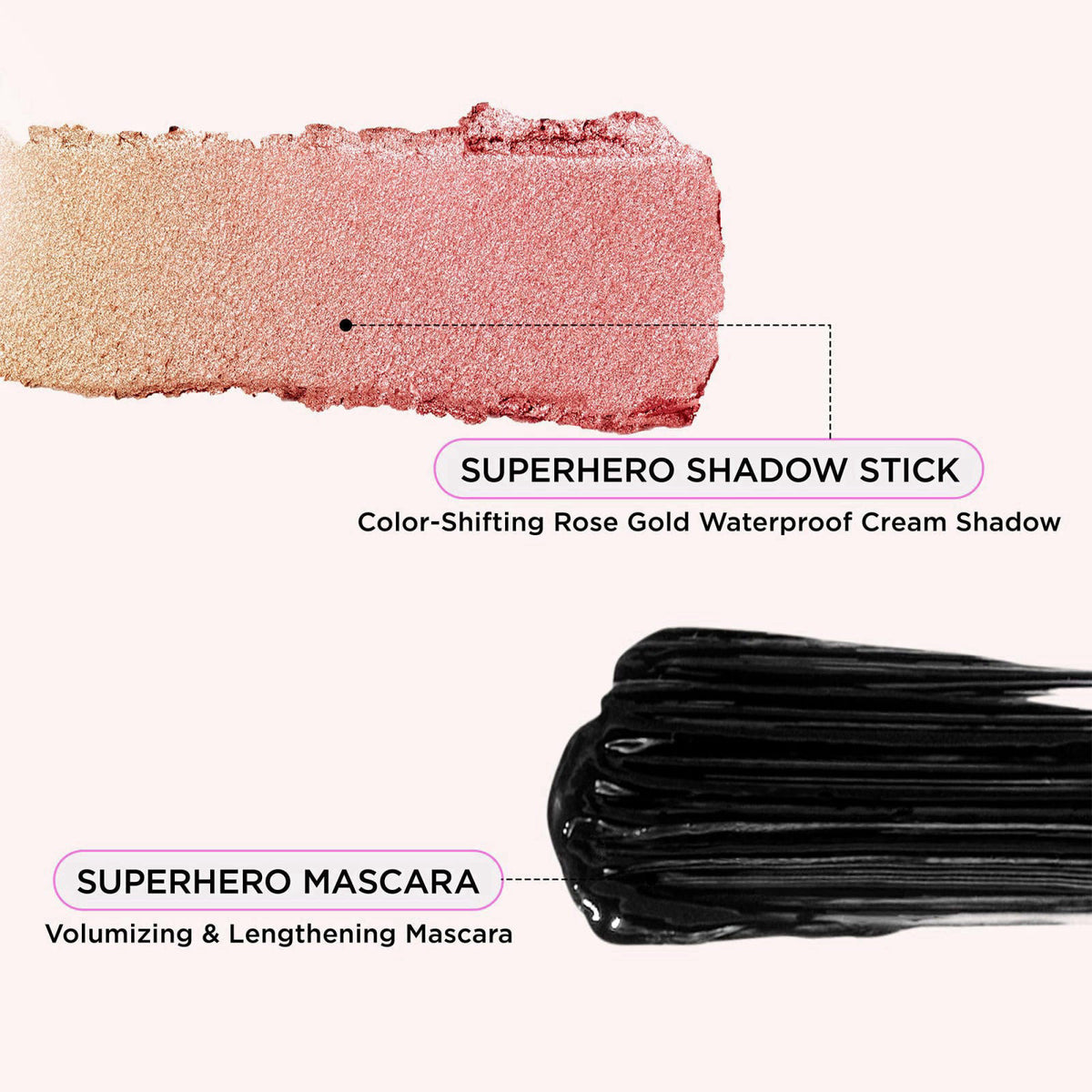 IT Cosmetics Superhero Elastic Stretch Volumizing + Lengthening Mascara – packaging and label