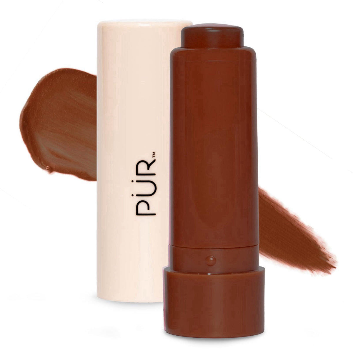 PÜR MINERALS Silky Tint Creamy Multitasking Makeup Stick with Peptides - Lip and Cheek Stick with Natural, Healthy-Looki