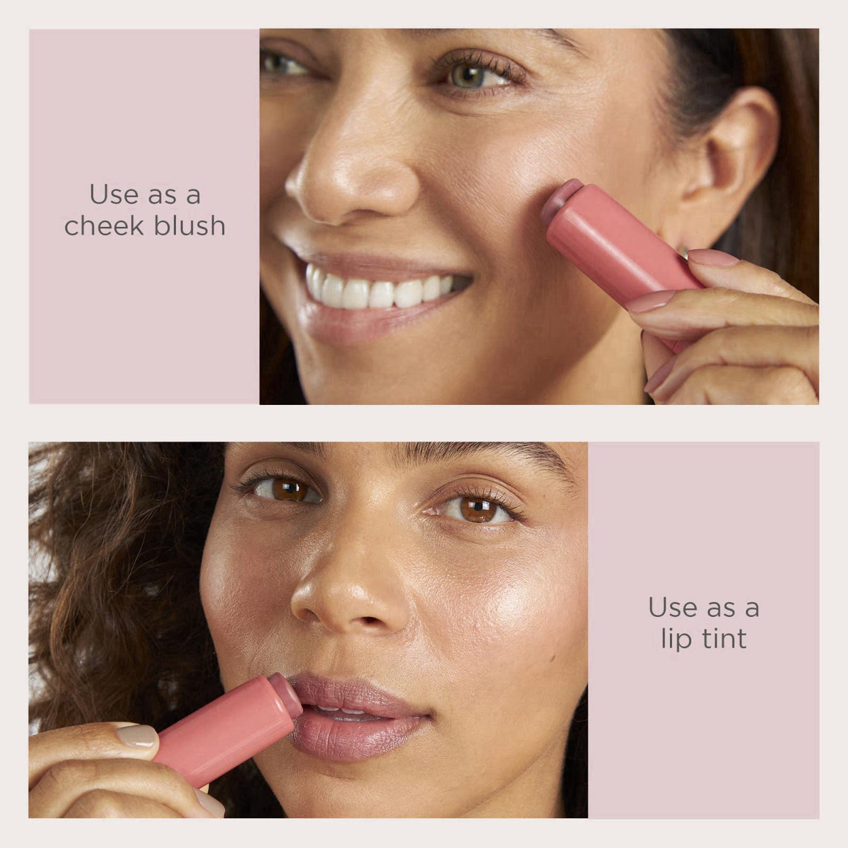 PÜR MINERALS Silky Tint Creamy Multitasking Makeup Stick with Peptides - Lip and Cheek Stick with Natural, Healthy-Looki
