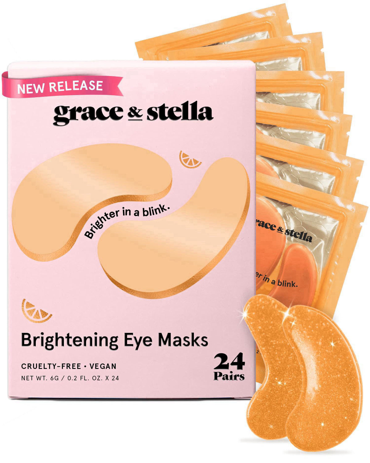 grace & stella New Brightening Eye Patches for Dark Circles (24 Pairs) – product photo (Masks)