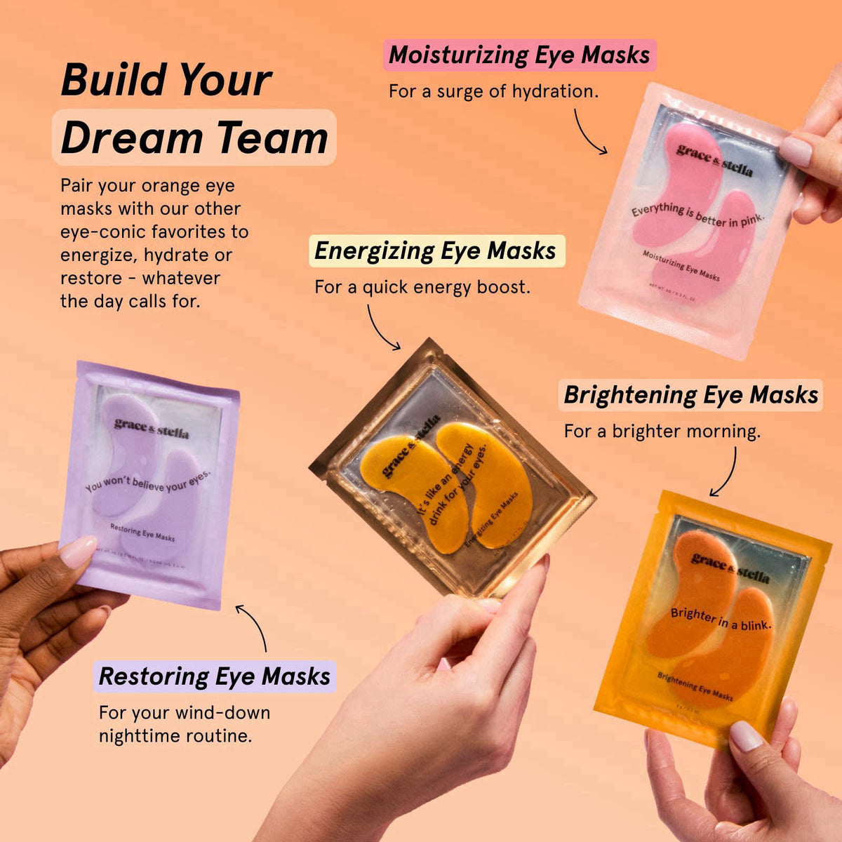 grace & stella New Brightening Eye Patches for Dark Circles (24 Pairs) – alternate angle