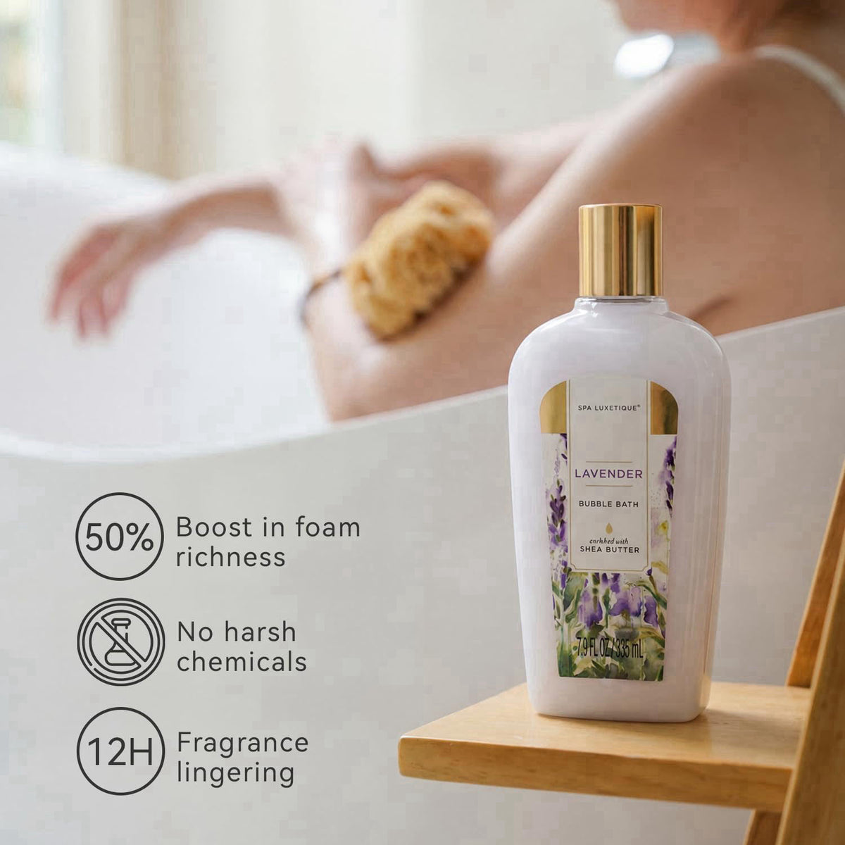 Spa Luxetique Lavender Spa Gifts for Women 10pc Gift Basket Set – packaging and label
