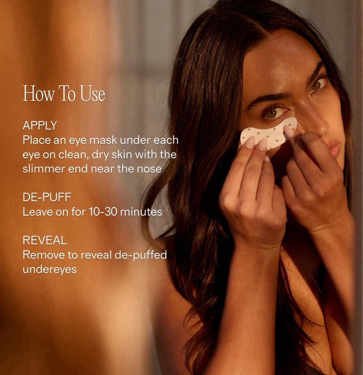 + Lux Unfiltered - Iced Latte Cooling Under Eye Patches - Eye Masks – packaging and label