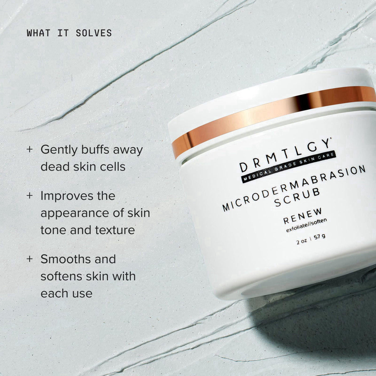 DRMTLGY Microdermabrasion Scrub | Gentle Facial Exfoliating Scrub – close-up detail