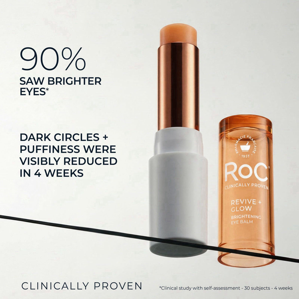 RoC Multi Correxion Eye Balm with Vitamin C, 0.14 oz, Brightening Eye Cream – full view