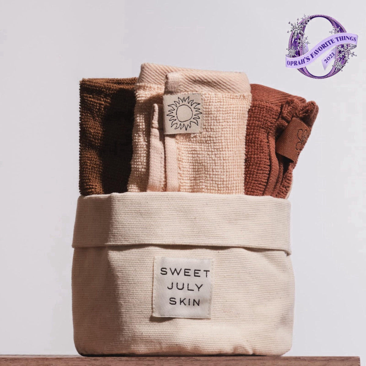 SWEET JULY Skin Face Towel Set Day & Night, Makeup Removal, 100% Cotton, Soft, Absorbent, Daily Use, Pack of 6 – back vi
