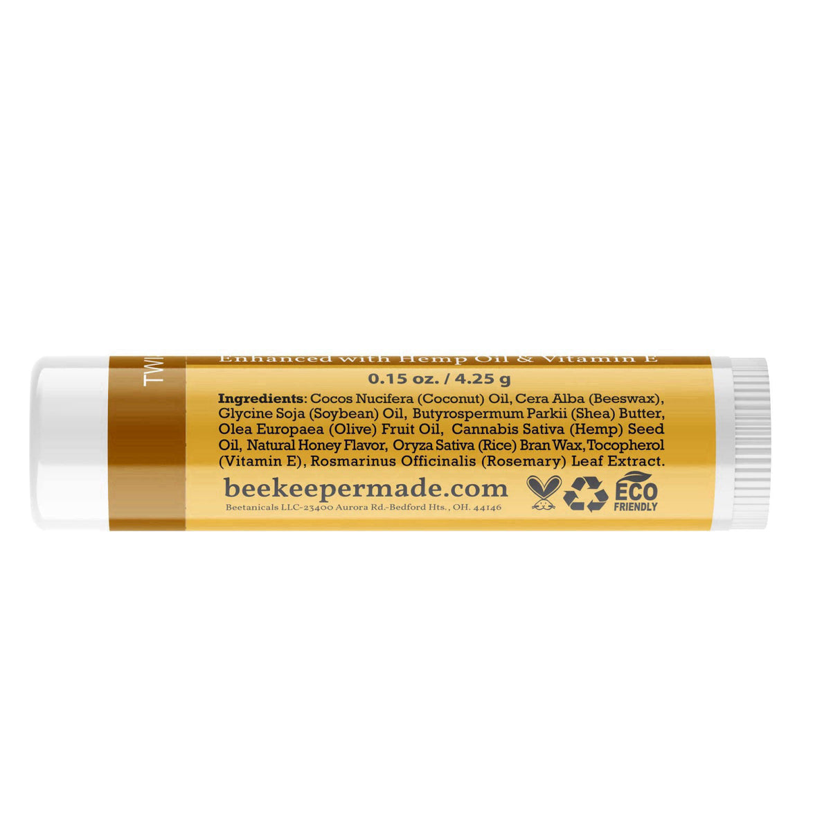 Beessential Beekeeper Made Beeswax Bulk Lip Balm, Honey, 40 Count – packaging and label