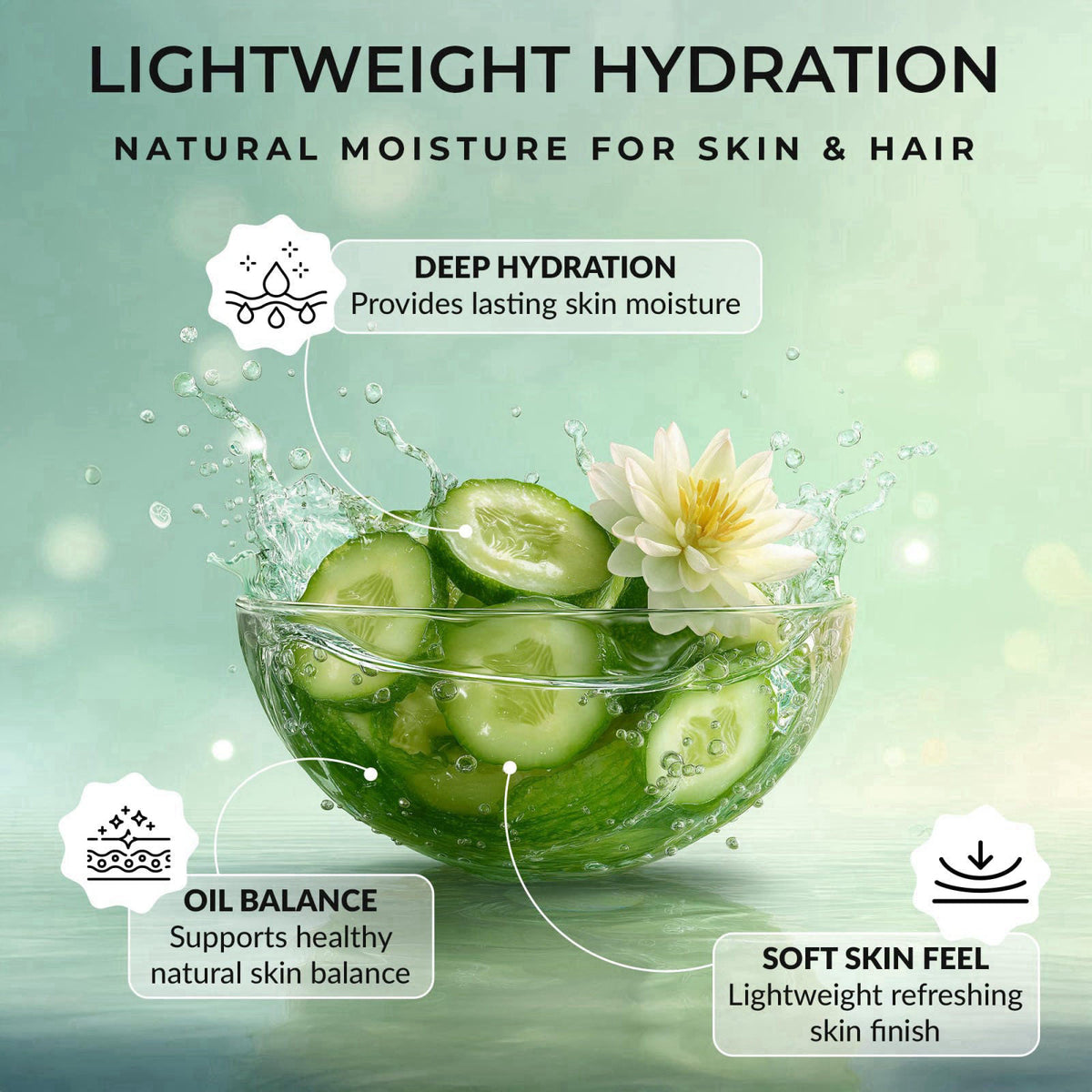 Everyday Beauty Helping You Feel Beautiful Inside And Out Cucumber Hydrosol Bulk - 32 oz All Natural Hydrating Spray Mis