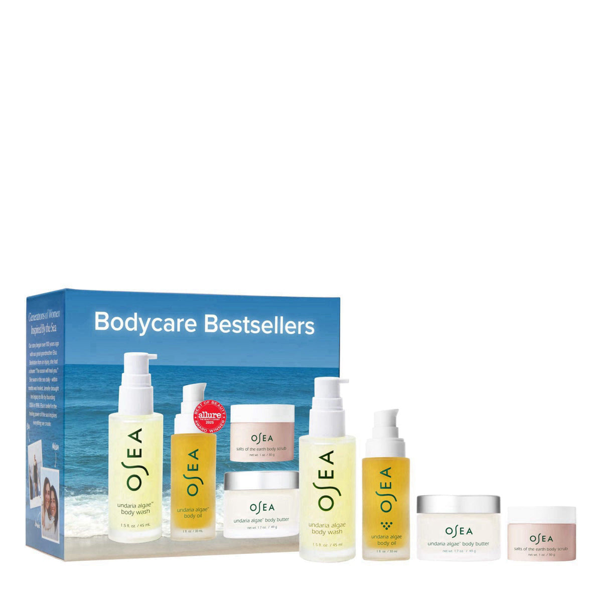 OSEA Bodycare Bestsellers, 4-Piece Travel-friendly Set, Intense Hydration – product photo (Sets &amp; Kits)