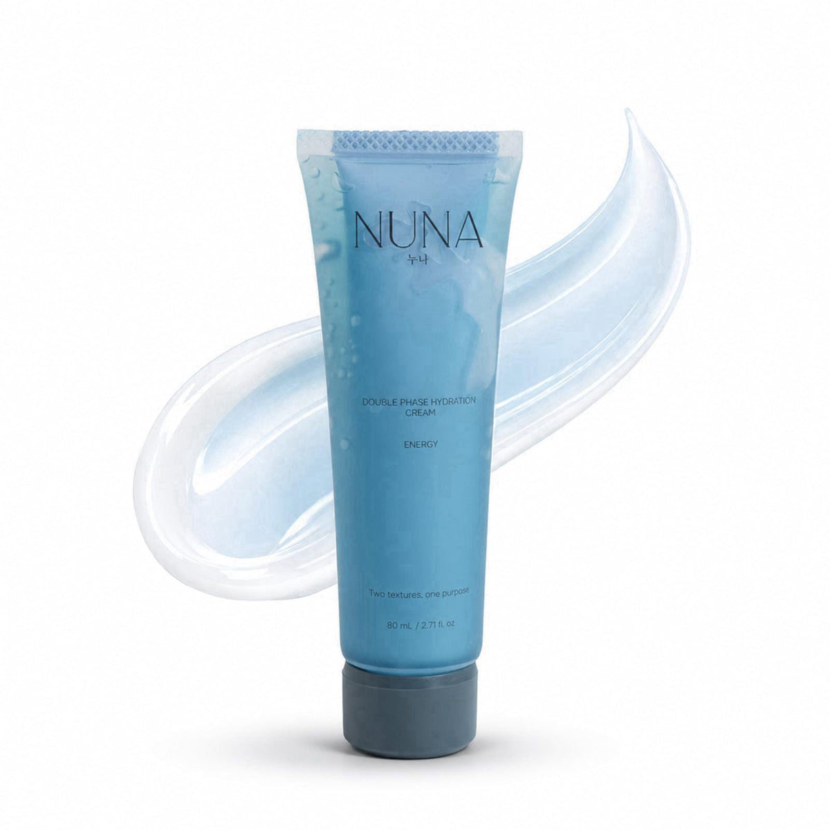 NUNA Double Phase Hydration Cream - Multi-Hyaluronic Acid, Ceramide NP, Camellia Japonica Oil & Extract, Ectoin, Madecas