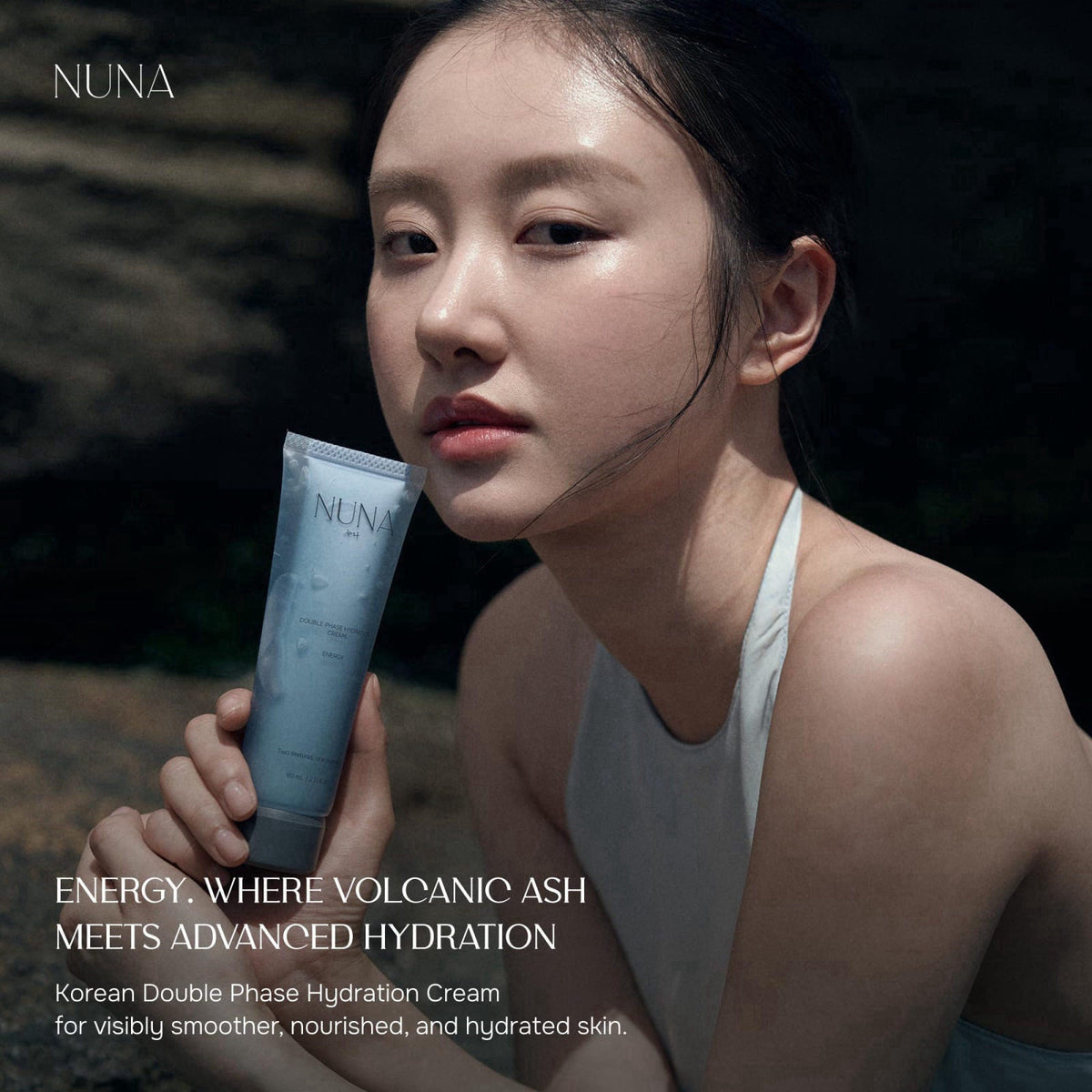 NUNA Double Phase Hydration Cream - Multi-Hyaluronic Acid, Ceramide NP, Camellia Japonica Oil & Extract, Ectoin, Madecas