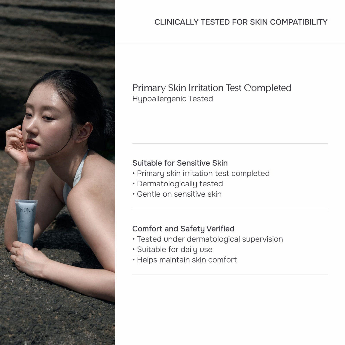 NUNA Double Phase Hydration Cream - Multi-Hyaluronic Acid, Ceramide NP, Camellia Japonica Oil & Extract, Ectoin, Madecas