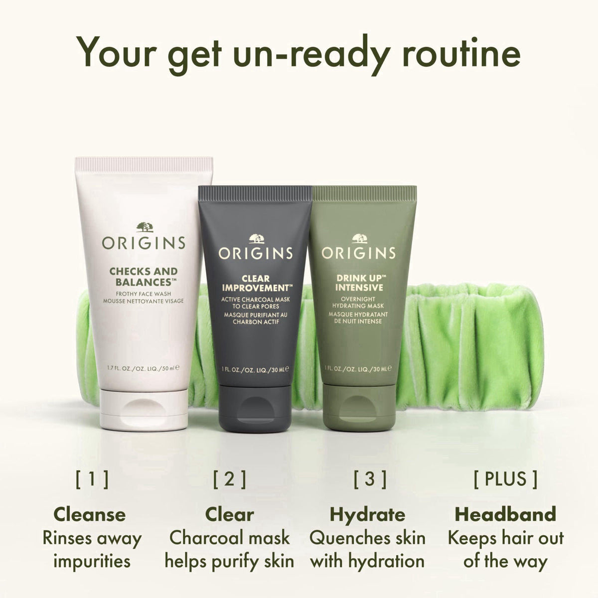 Origins Get Un-Ready Skincare Gift Set – close-up detail