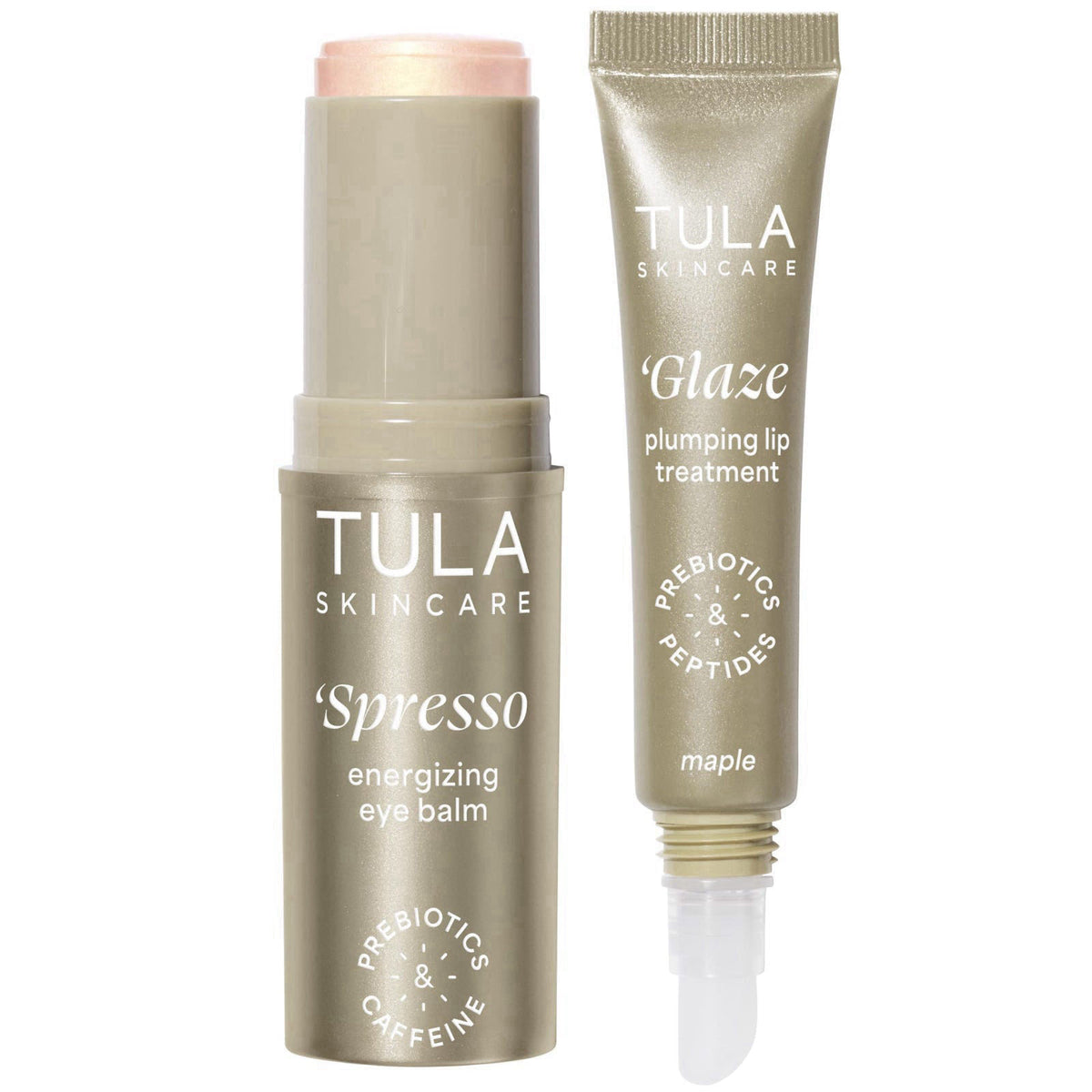 TULA Skin Care Golden Duo, Cappuccino Eye Balm & Lip Treatment, 2-Piece Set – product photo (Facial Kits)