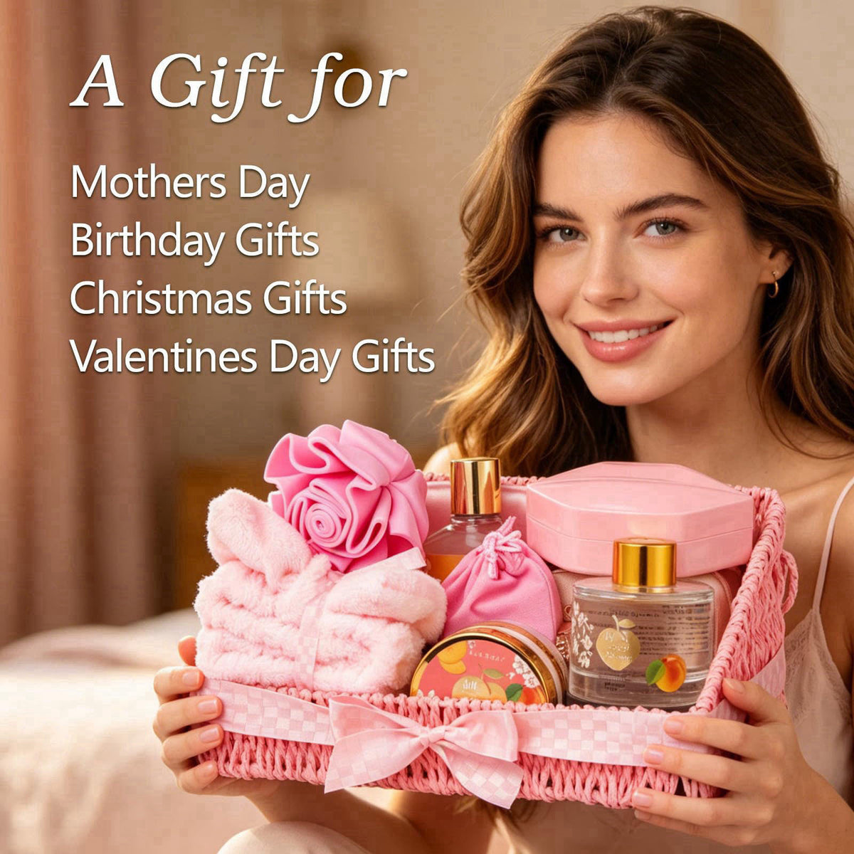 LILY ROY 23Pcs Spa Gifts Skin Care Kit Set Luxurious Spa Gift Baskets for Women – close-up detail