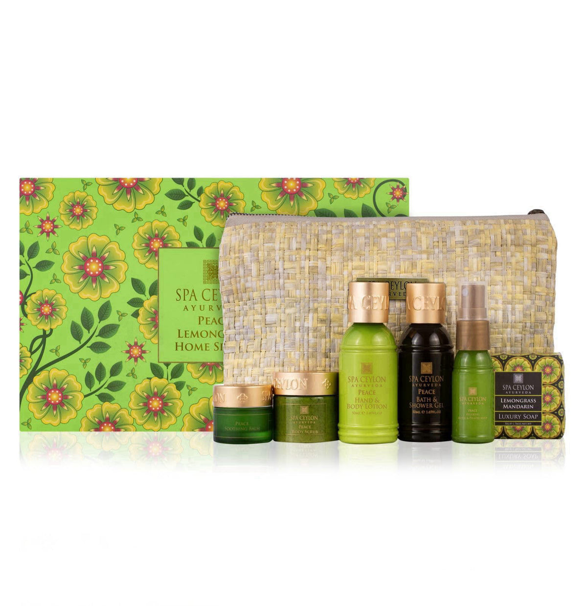 Spa Ceylon Virgin Coconut Home Spa Set | Body Care Set & Mini Travel Bag | Pamper Gift | Organic Bath Products – alterna