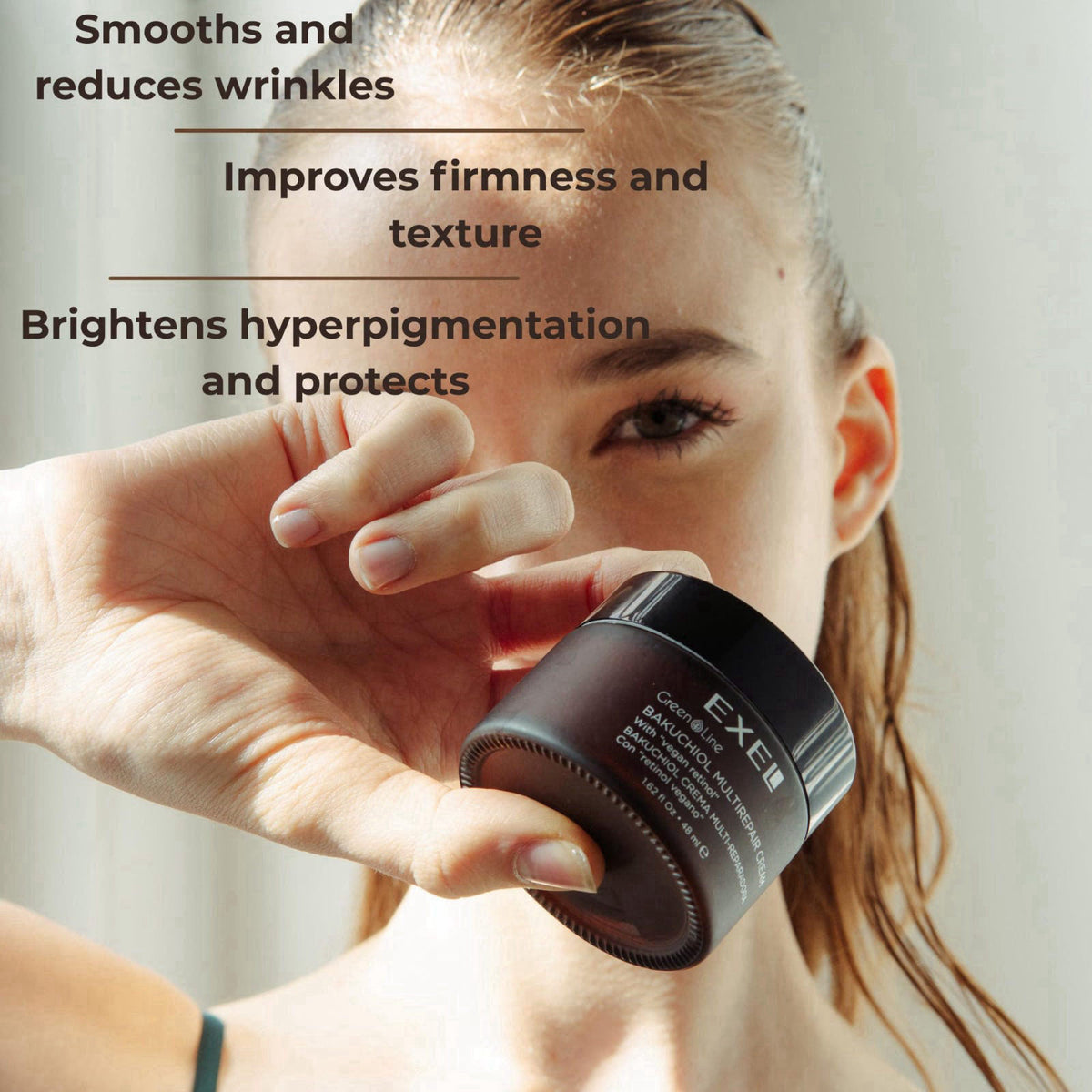 EXEL Bakuchiol Night Cream – Vegan Retinol Alternative Face Moisturizer – Anti Wrinkle & Firming Treatment with Rosehip 