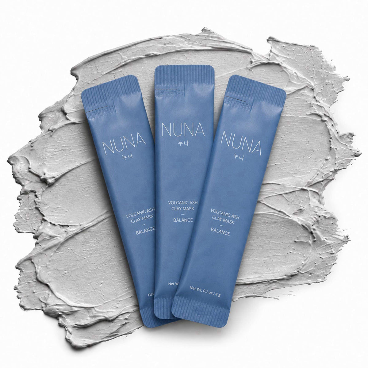 NUNA Volcanic Ash Clay Mask - Triple Clay Complex, Pearl Extract, Centella Asiatica, Squalane, Shea Butter, Hydrolyzed H