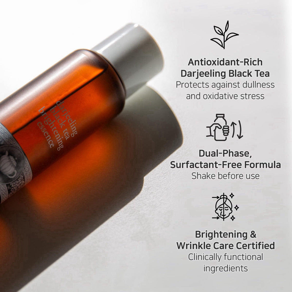 grandidier Hydrating Face Essence Radiance Boosting Smoothing Formula with Darjeeling Tea Extract, Niacinamide, Adenosin