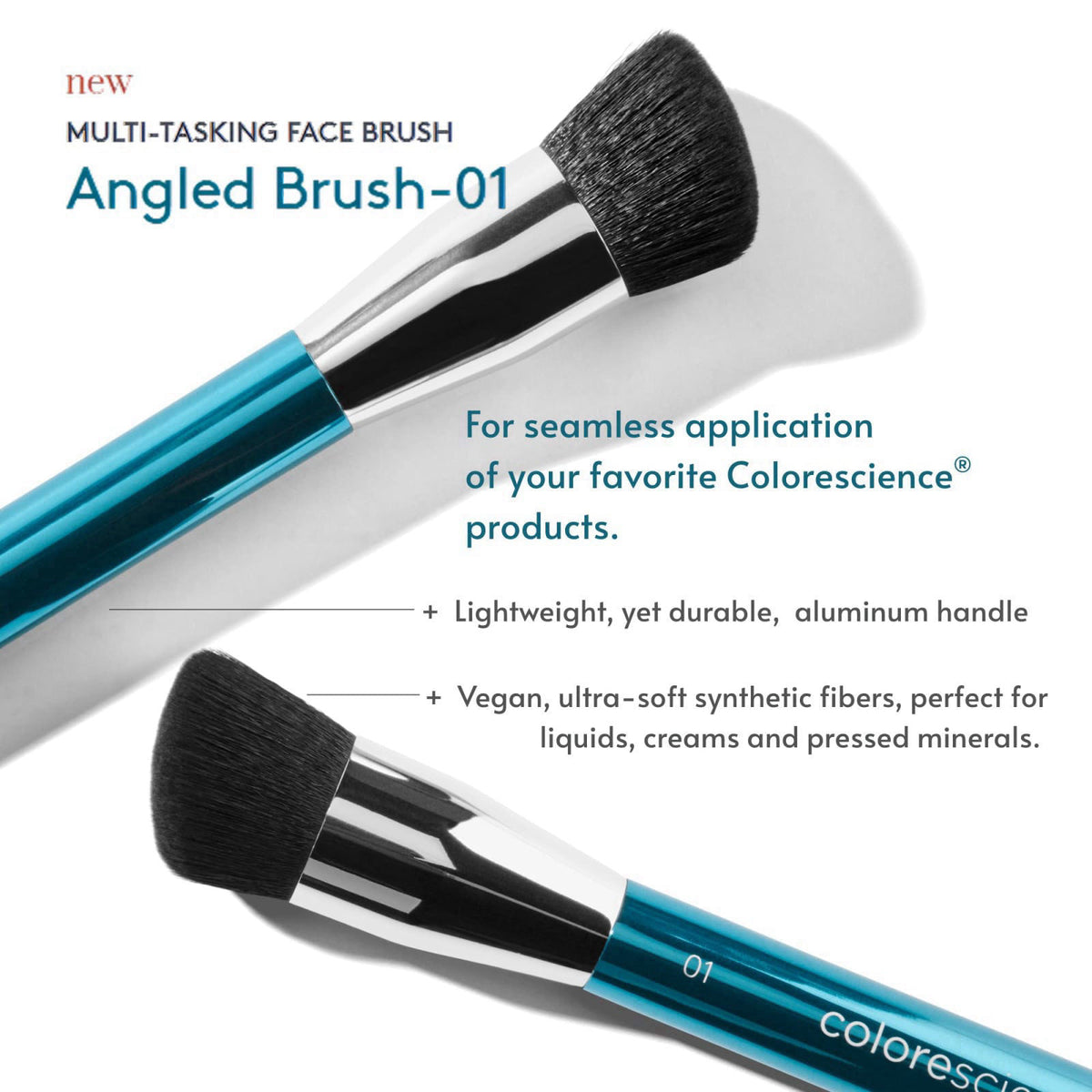 Colorescience, Professional Angled Face Brush-01 – packaging and label