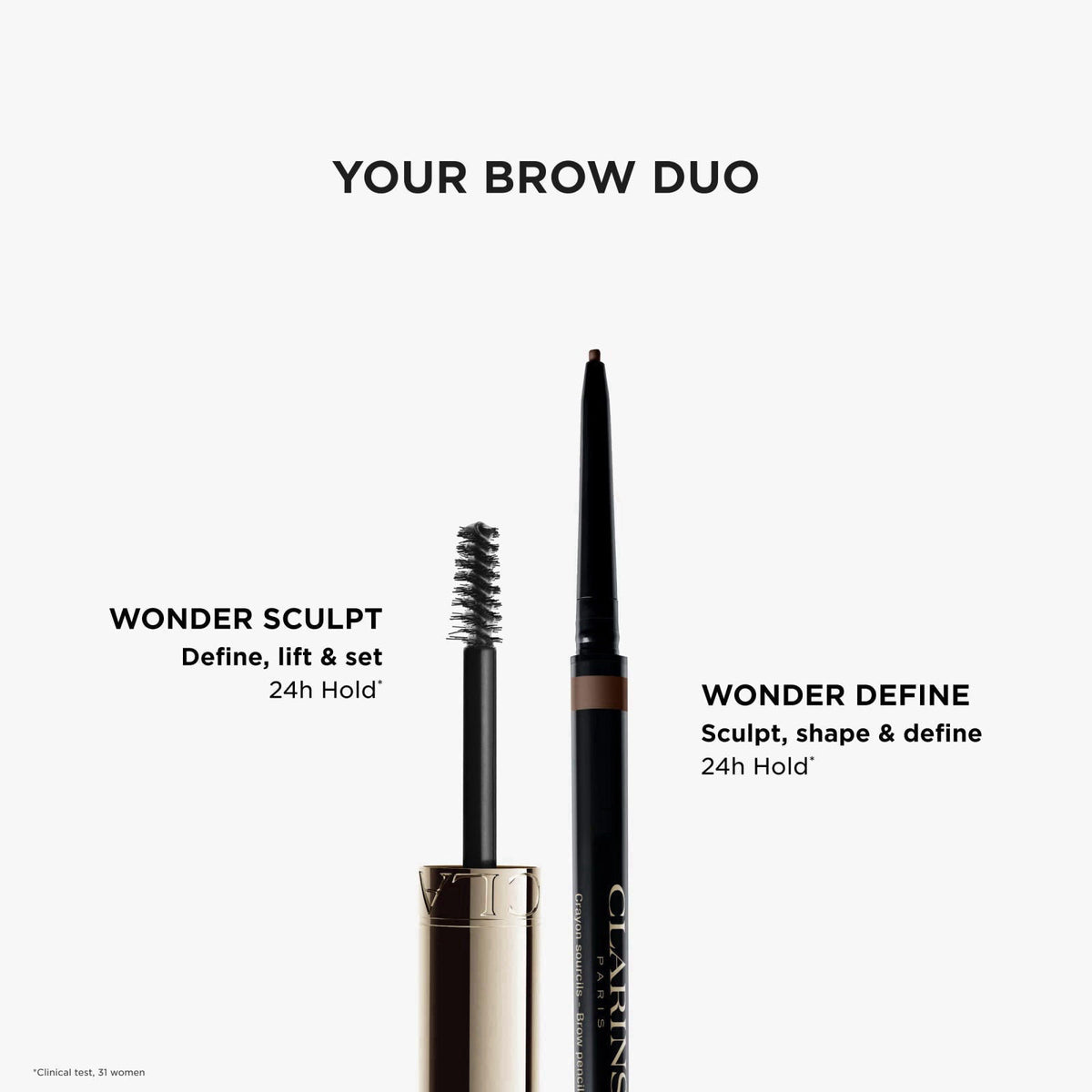 Clarins Wonder Sculpt Serum Clear Brow Gel, 0.1 Oz – full view