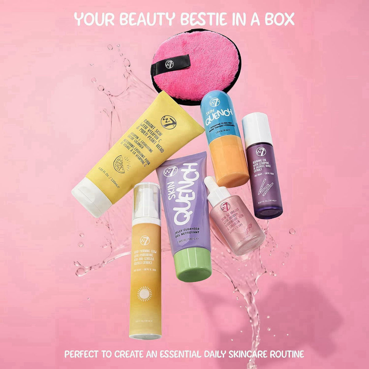 W7 Beauty Blast Skincare Secrets Set - Full Size Routine – packaging and label