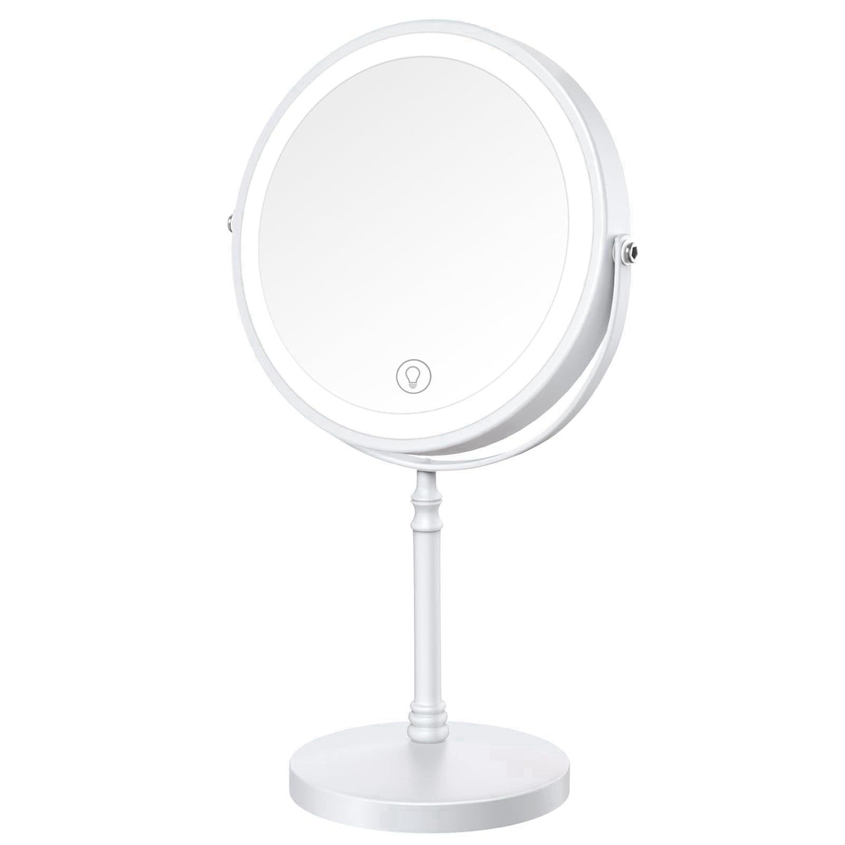 DEIOVWXS Makeup Mirror, Rechargeable Vanity Mirror with 3 Lights, 1X/10X – product photo (Makeup Mirrors)