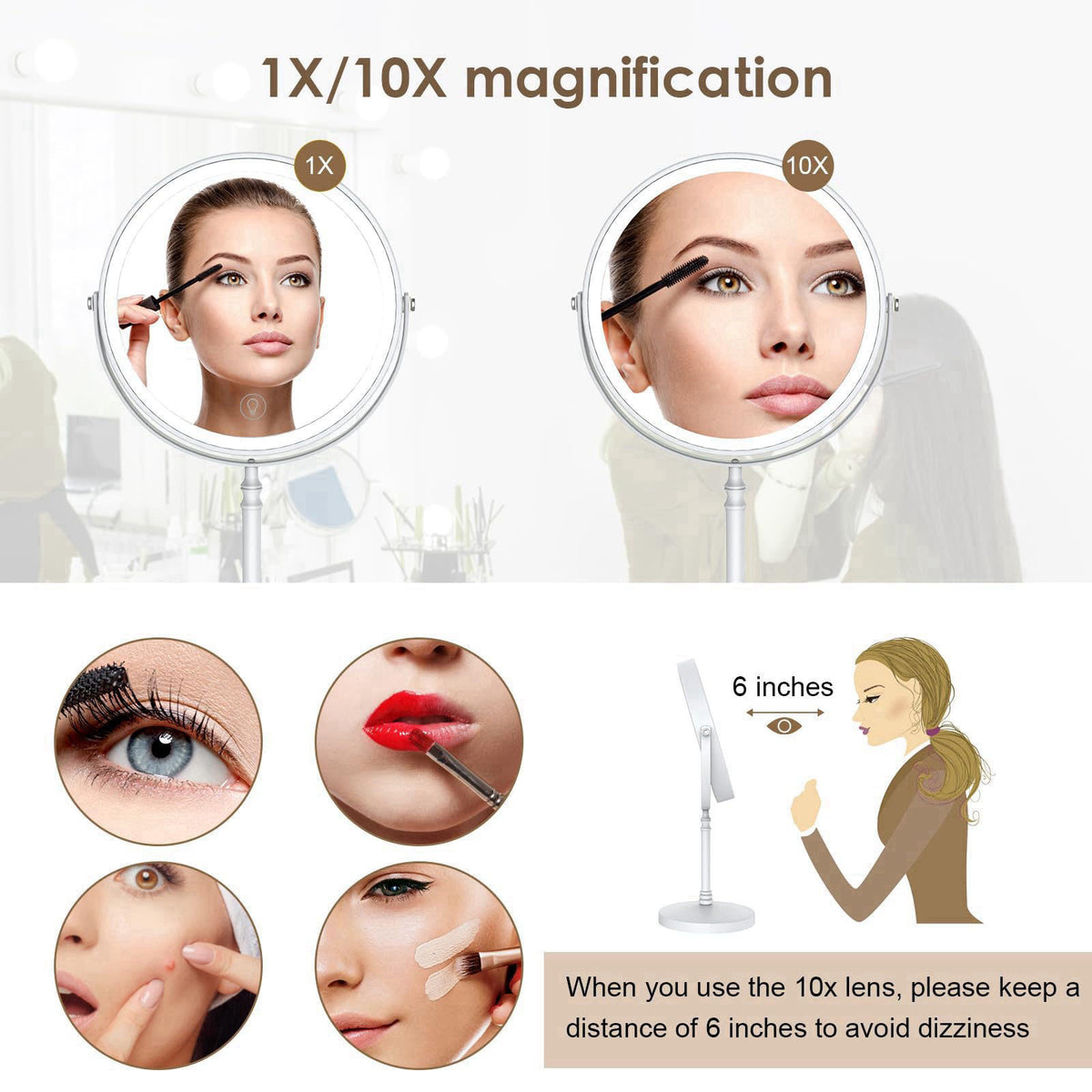 DEIOVWXS – Makeup Mirrors on display
