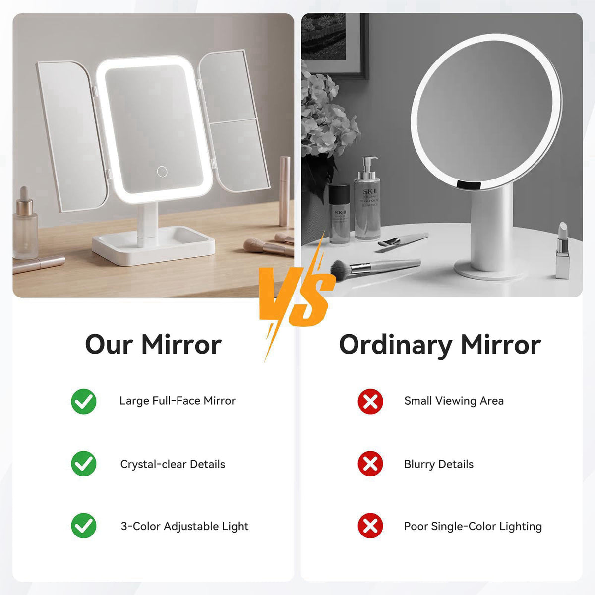 FaHaner – Makeup Mirrors on display