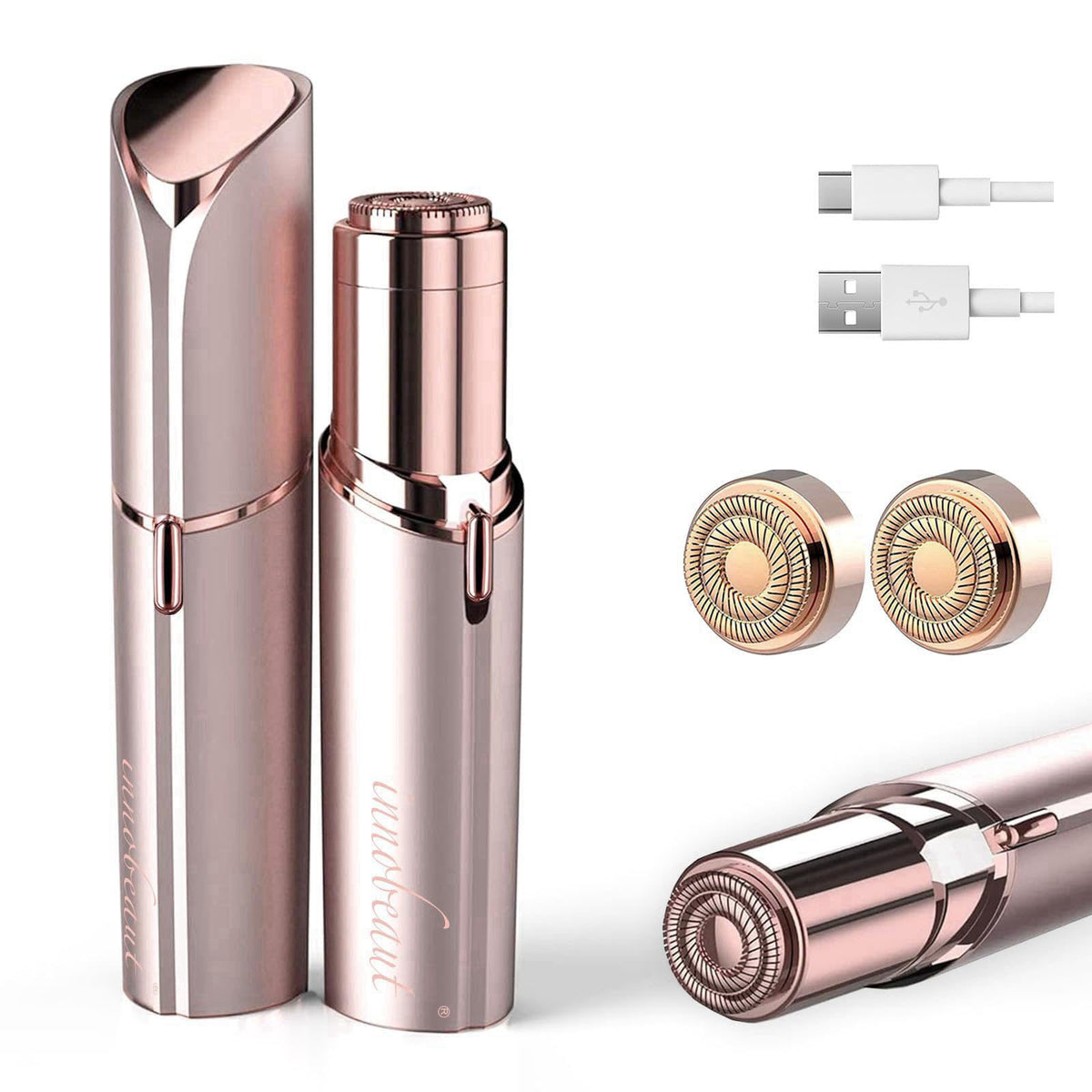 innobeaut Painless Facial Hair Remover for Women, Rechargeable, Rose Gold – product photo (Epilators)