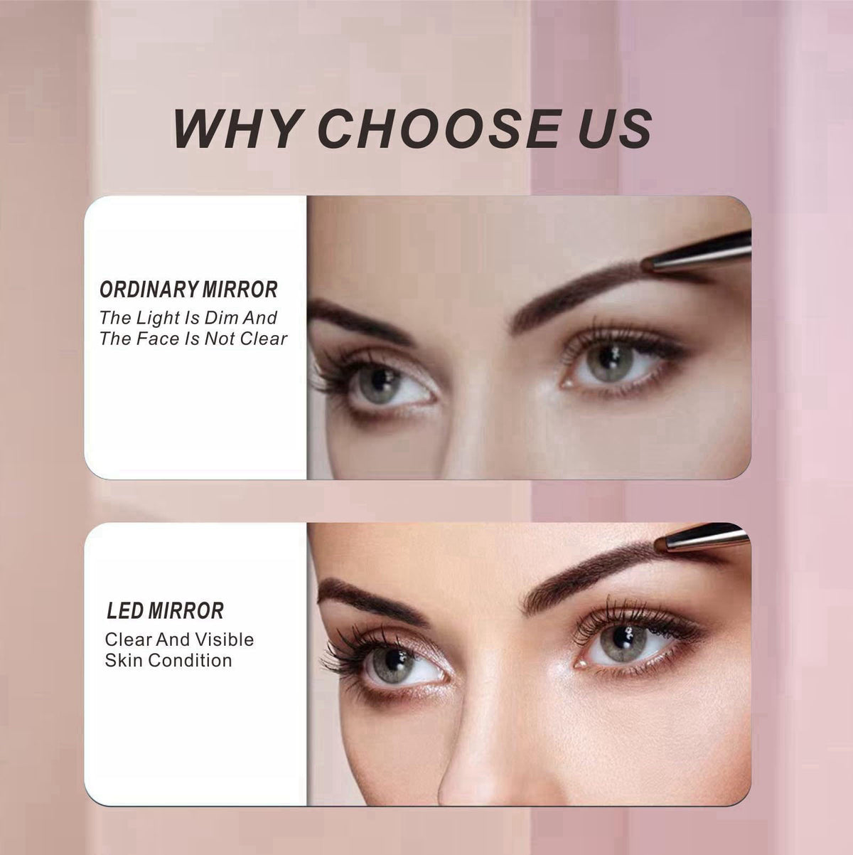 Creocasy – Makeup Mirrors on display