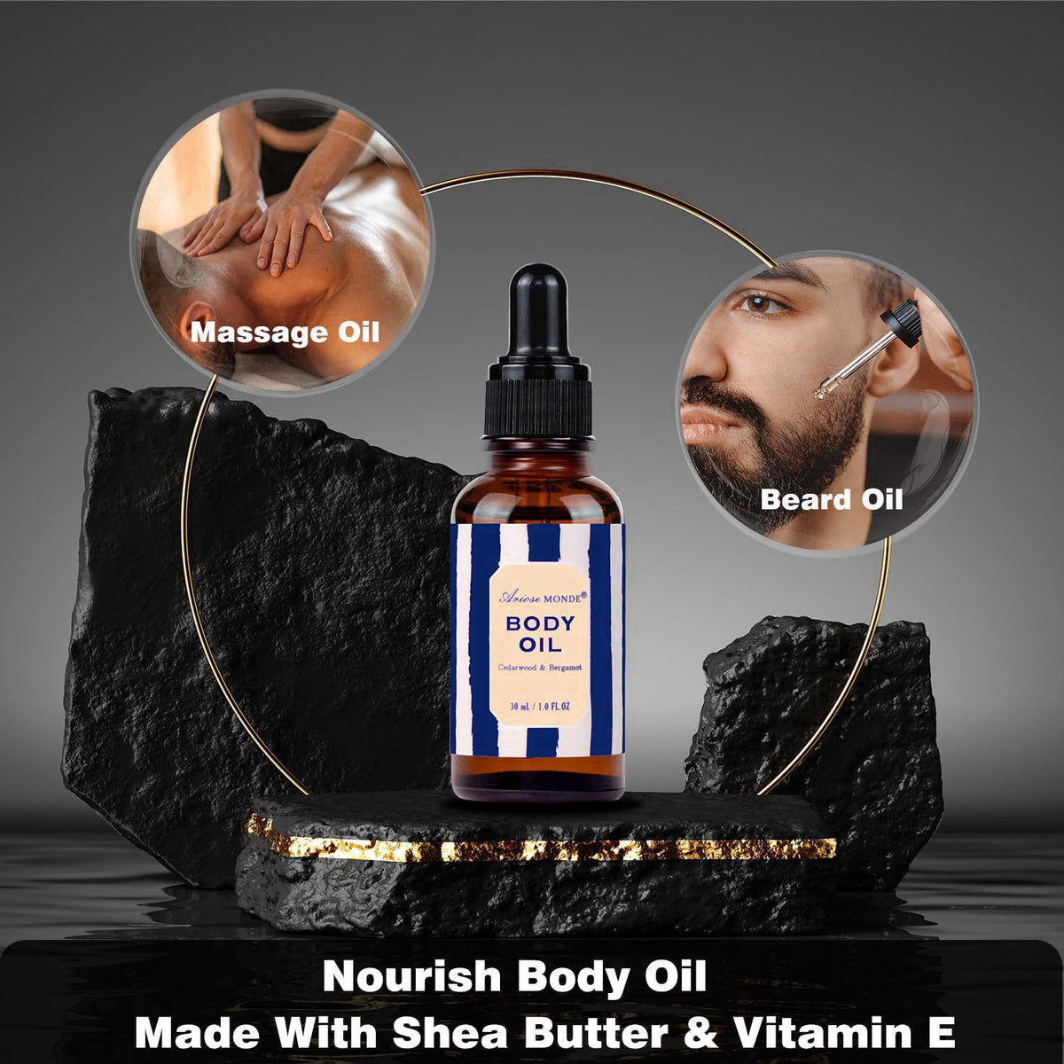 ArioseMonde 10pc Cedar Bergamot Spa Gifts for Men Spa Baskets Care Package for Men – full view