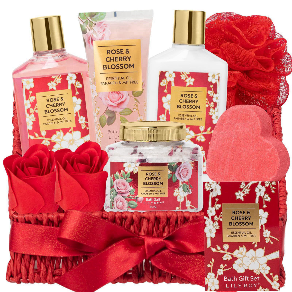 LILY ROY Spa Gifts for Mom, Birthday Gifts - 9 Pcs Bath Spa Gift Baskets for Women – product photo (Sets &amp; Kits)