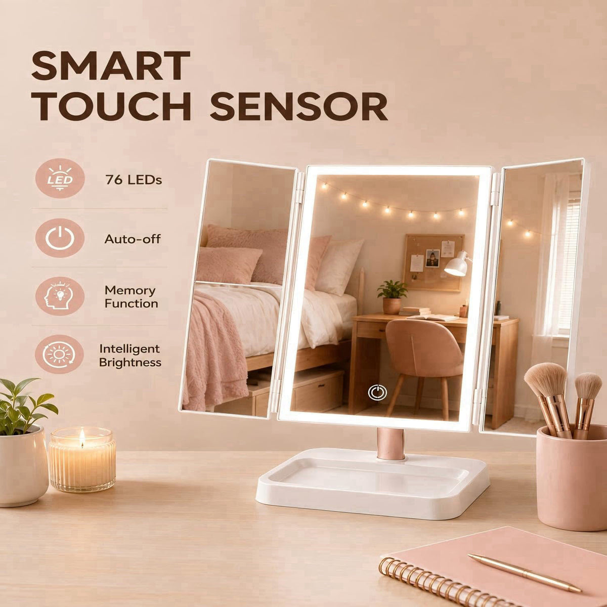 CALEPOP – Makeup Mirrors on display