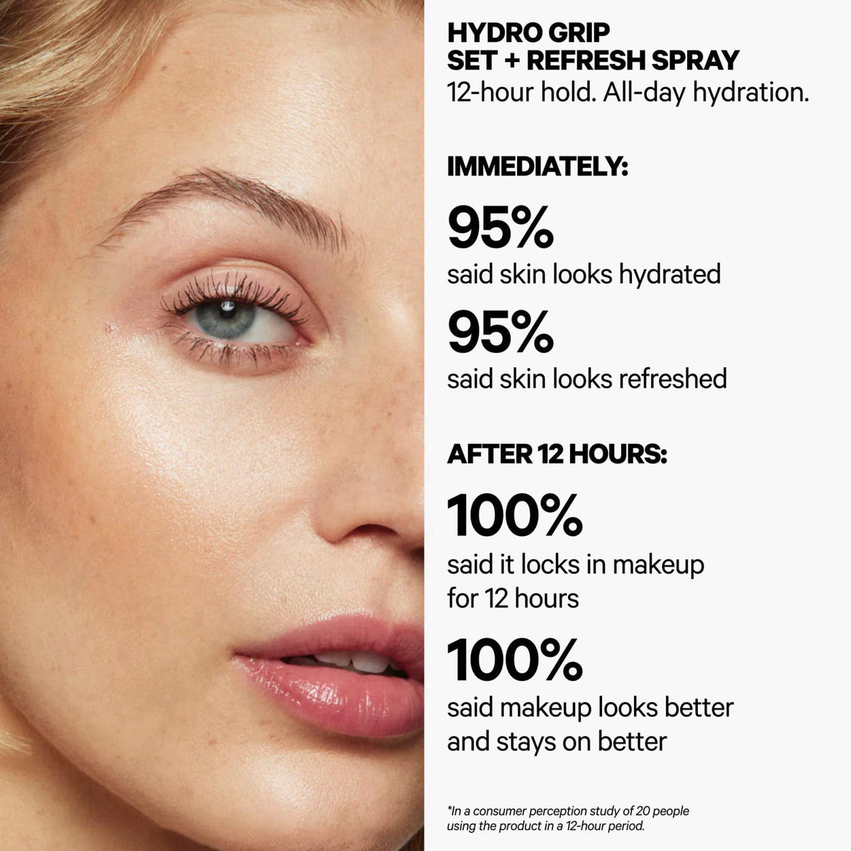 Milk Makeup Hydro Grip Set + Refresh Spray with Hyaluronic Acid – packaging and label