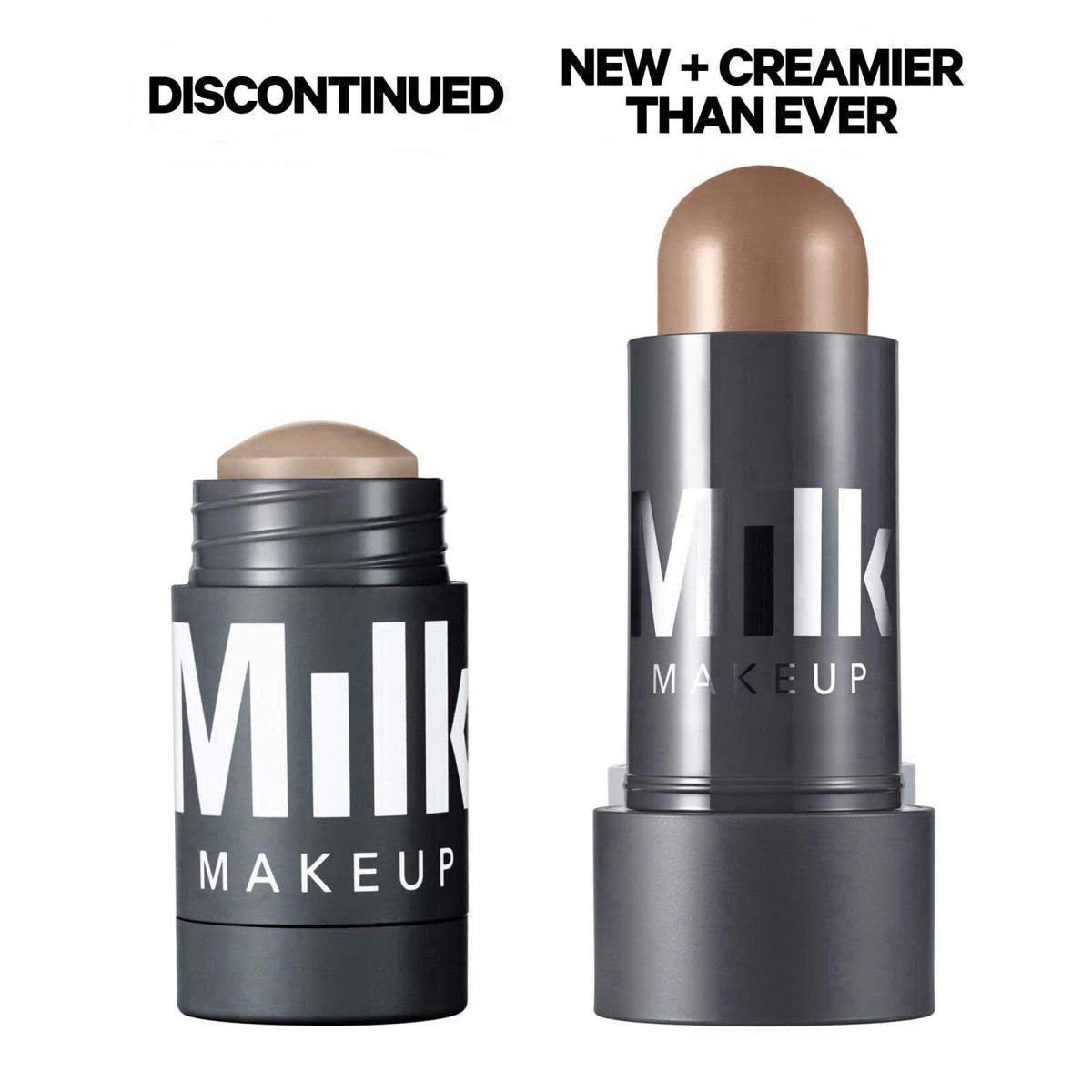 Milk Makeup Quick Sculpt Creamy Matte Contour Stick – Buildable + Blendable – close-up detail in Smolder - Fair