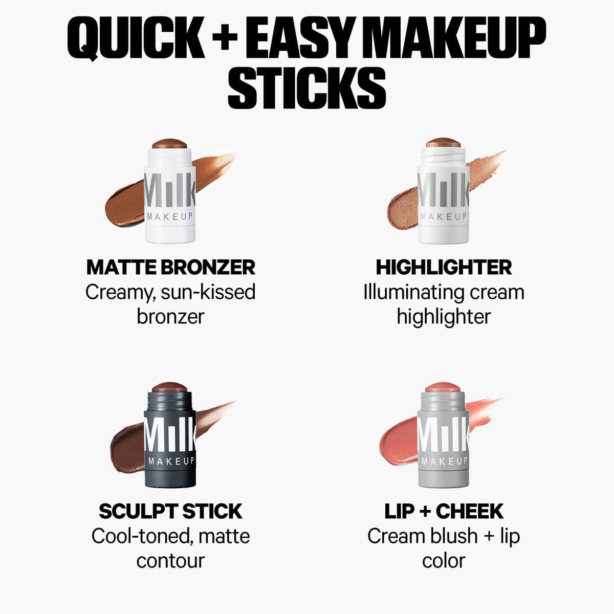 Milk Makeup Quick Sculpt Creamy Matte Contour Stick – Buildable + Blendable – alternate angle