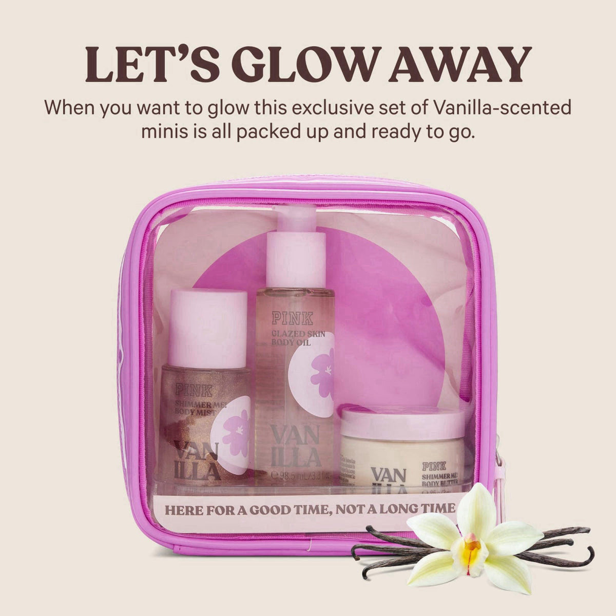 Victoria's Secret PINK 3 piece Vanilla Gift set – packaging and label